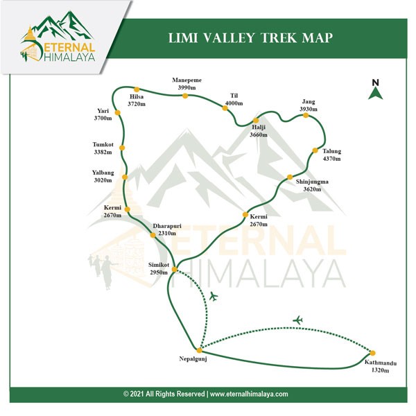 limi valley trek itinerary